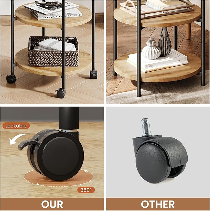 Small Side Table, 3-Tier Side Tables Living Room, Modern End Table Nightstand - Image 5
