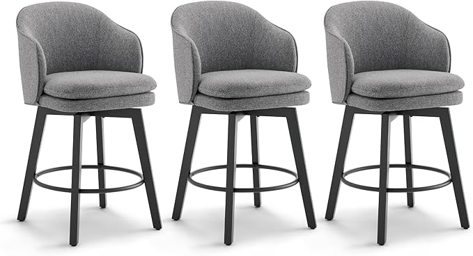 Counter Height Barstools 26 inch Upholstered Swivel Bar Stools by Kislot