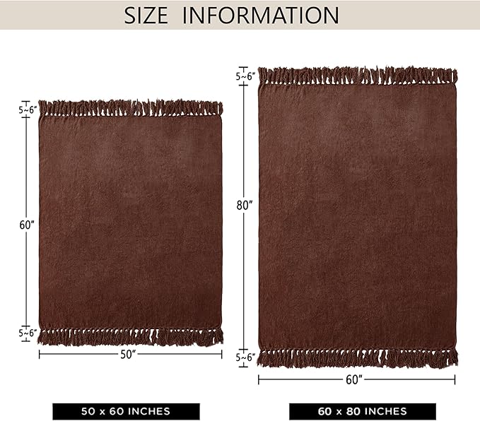 Chenille Throw Blanket for Couch 60"X 80" Twin, Soft Cozy Throws - Image 3