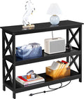 Yaheetech Entryway Table with Storage Shelves, Console Table with Power Outlets by Yaheetech