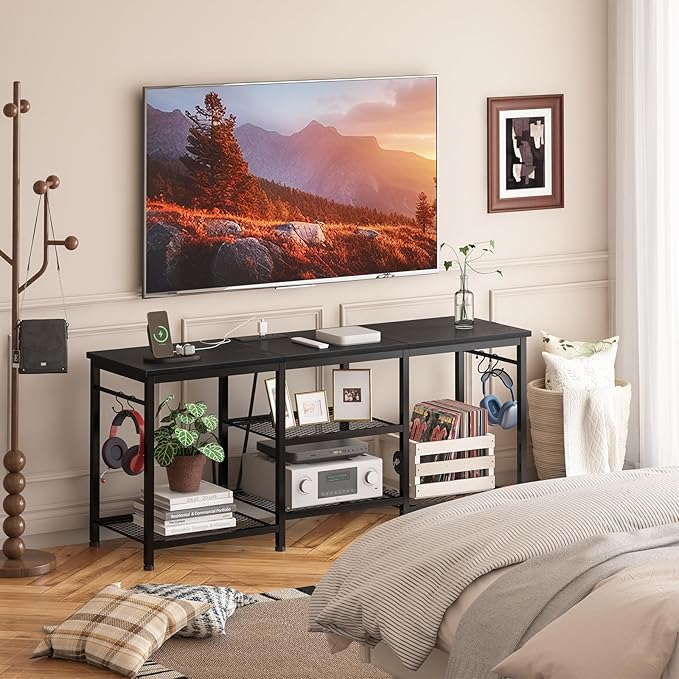 YGEOMER Entertainment Center for 55 inch TVs, TV Stand - Image 7