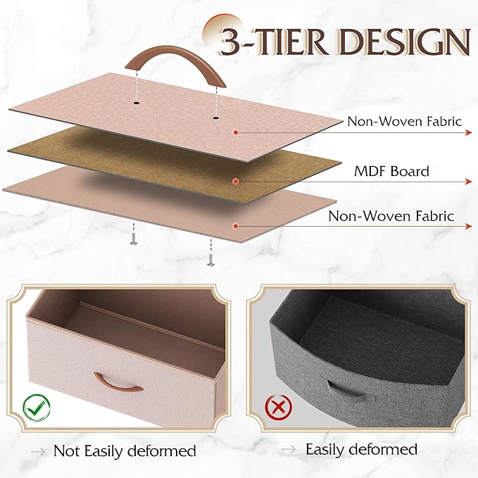 WLIVE 9-Drawer Dresser, Fabric Storage Tower - Image 6