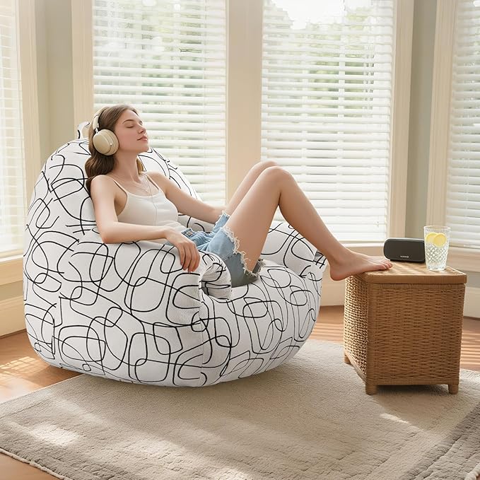 DAICO Bean Bag Chairs for Adults Bean Bag Sofa - Image 9