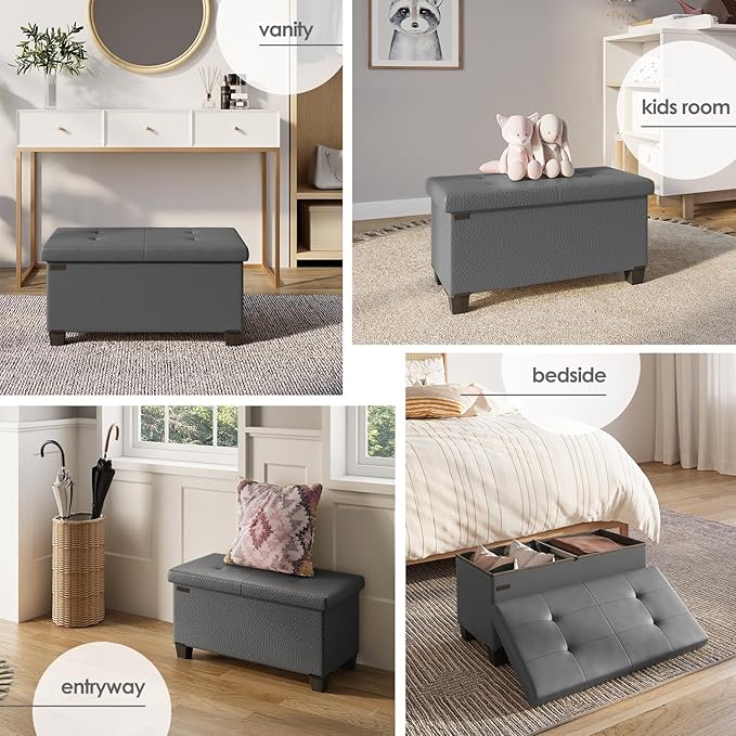 STORAGEBUD Storage Ottoman Bench - Image 4