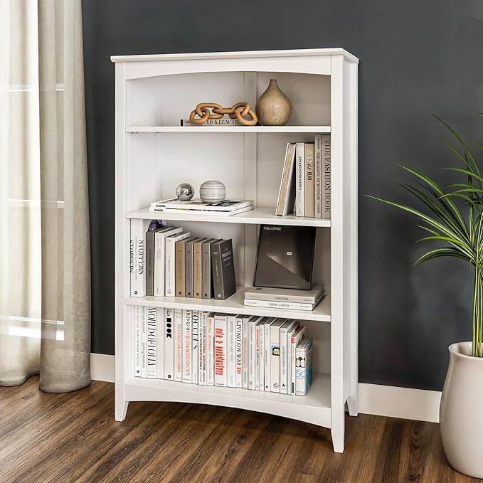 Camaflexi Shaker Style 4 Shelf Bookcase / Solid Wood / 48 inch High / - Image 7