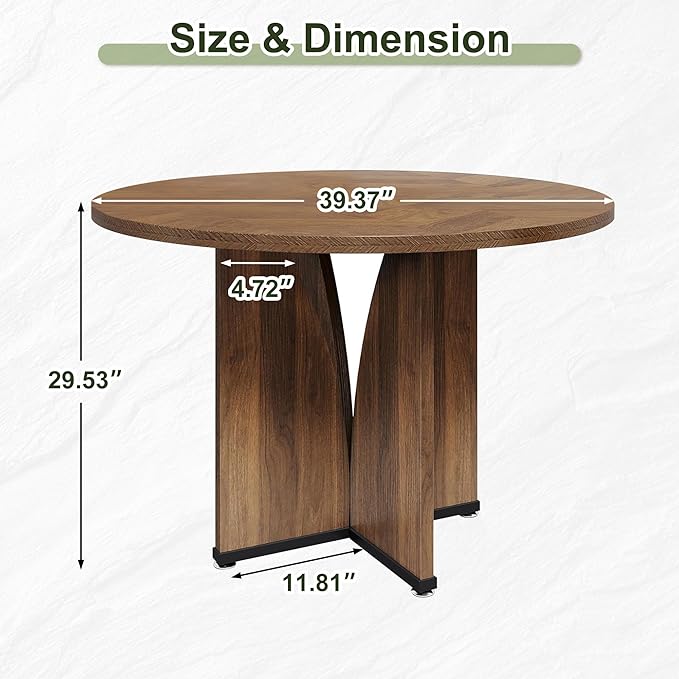 NicBex 39 Inch Round Dining Table - Image 2