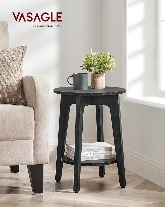 VASAGLE Side Table, Small Round End Table - Image 2