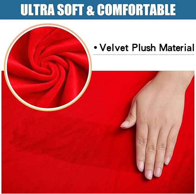 Smiry Velvet Seat Covers for Dining Room Chair Set of 2, Stretch Fit Removable - Image 2