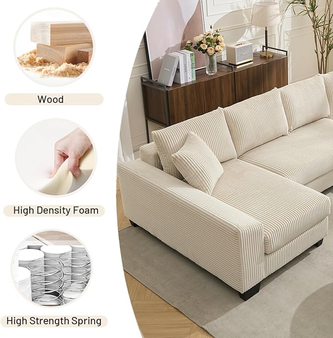 Symmetrical U Shaped Sectional Sofa Convertible Pull Out Sleeper Sofabed - Image 10