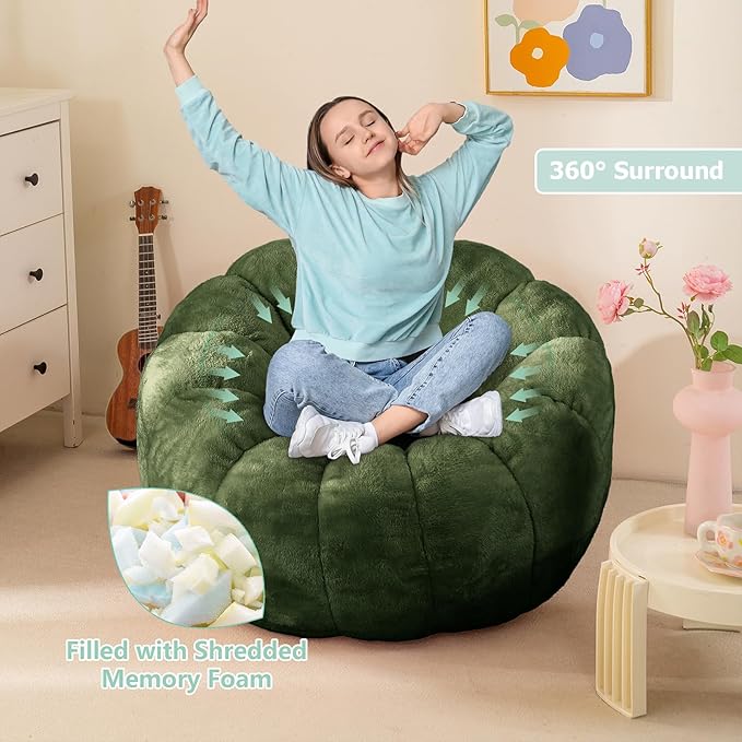 Pumpkin Bean Bag Sofa Chair, Bean Bag Chair - Image 5