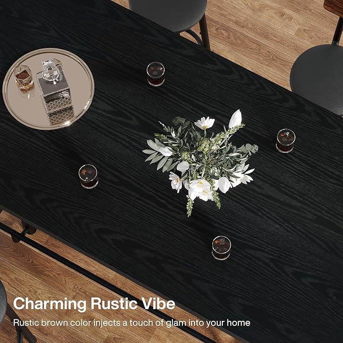 Tribesigns Bar Table, Industrial Counter Height Pub Table - Image 6