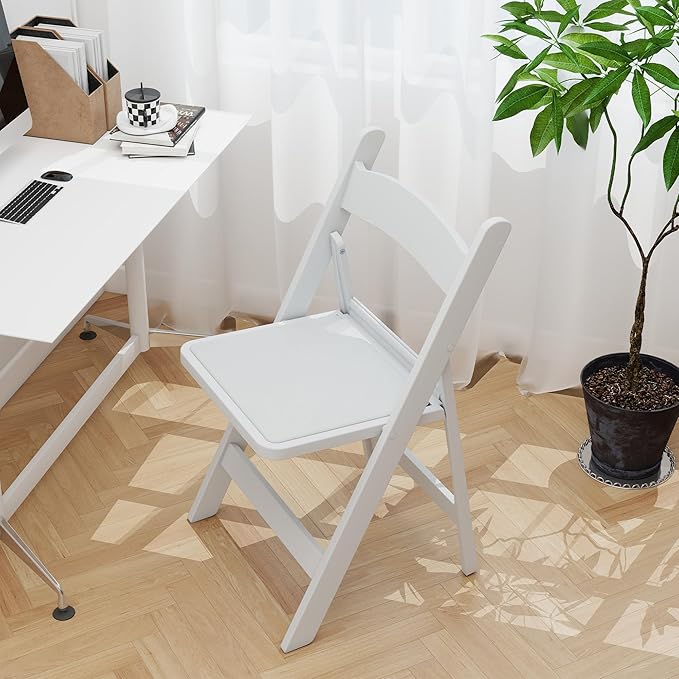 Real Relax Resin Folding Chairs, 4 Sets, Church and Events - Image 2