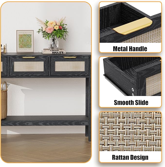 Entryway Table, Boho Console Table - Image 5