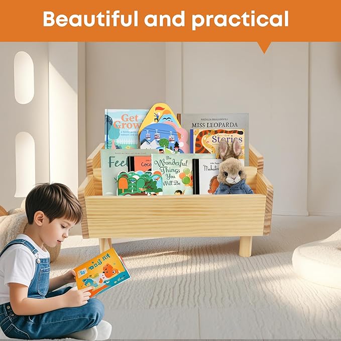 Kids Bookshelf, Montessori Bookshelf Small - Image 5