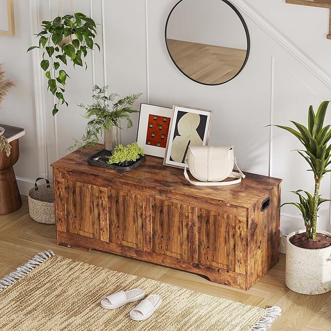 DINZI LVJ Storage Chest, 47.2”Wooden Storage Box - Image 7