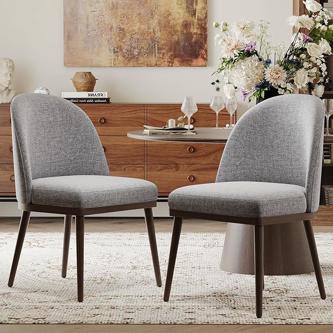 COLAMY Upholstered Dining Chairs Set of 4, Large Dining Room Kitchen Chairs - Image 4