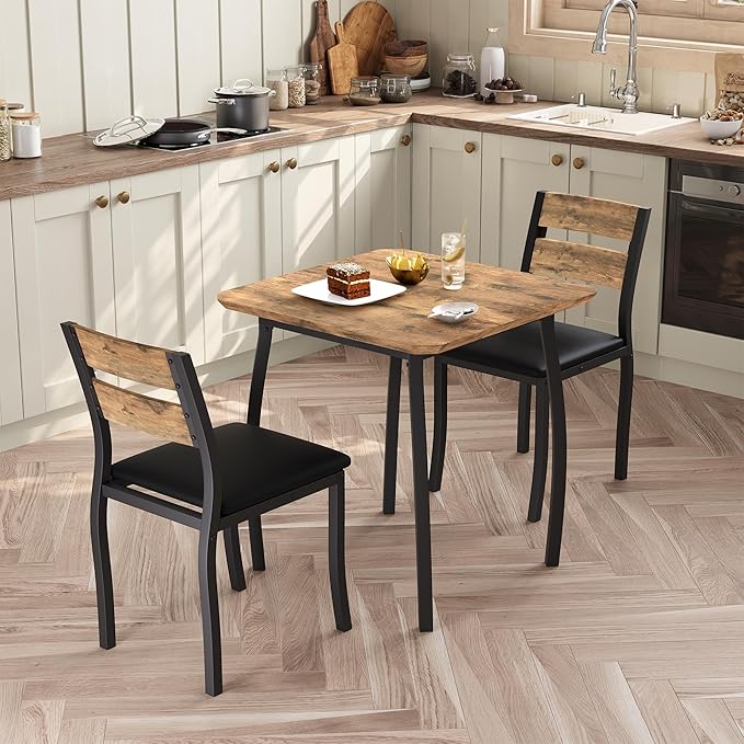 Small Dining Table Set for 2, 3-Piece Kitchen Table Set - Image 7