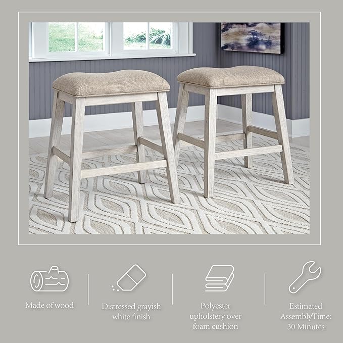 Signature Design by Ashley Skempton Modern 24" Counter Height Upholstered - Image 6
