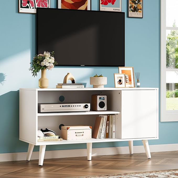 WLIVE TV Stand for 43 Inch TV, Small Entertainment Center - Image 2