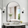 Arched Bathroom Mirror, Wall Mounted Mirror, Living Room, Hanging or Leaning by GLASHOM