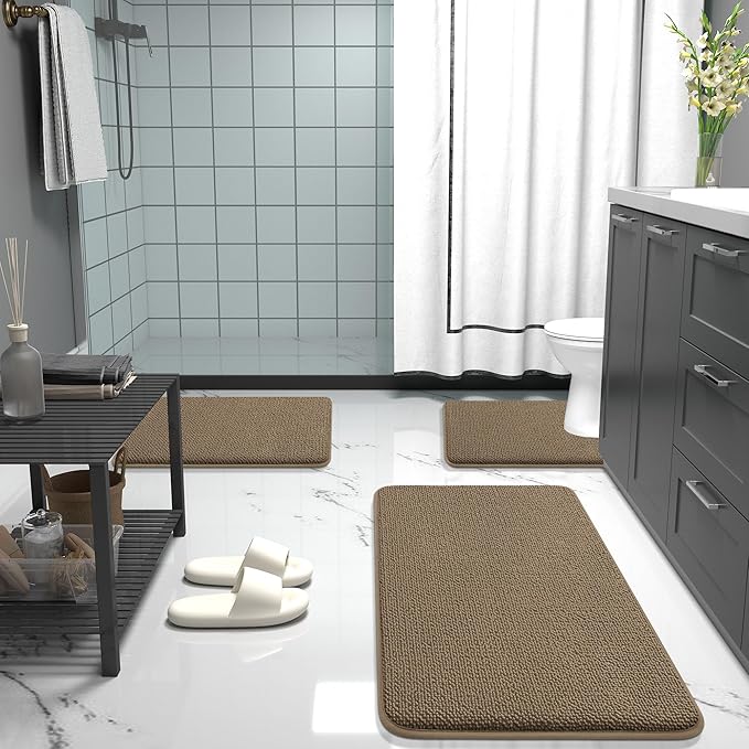 OLANLY Thick Memory Foam Bath Mat Rug 24x16, Extra Soft Absorbent Bathroom Rug - Image 7