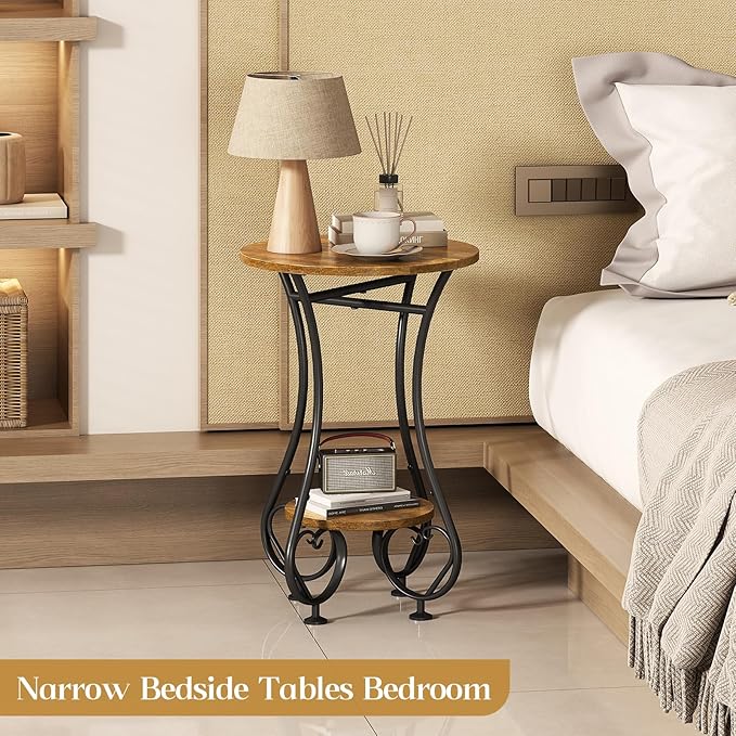 Side Table, Small Round End Table - Image 2