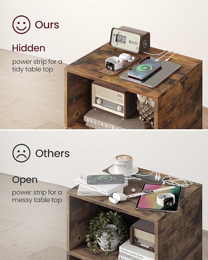 Record Player Stand, 3-Tier Side End Table - Image 4