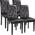 Yaheetech Dining Chairs Set of 4 Modern Style Faux Leather Dining Room Chairs by Yaheetech