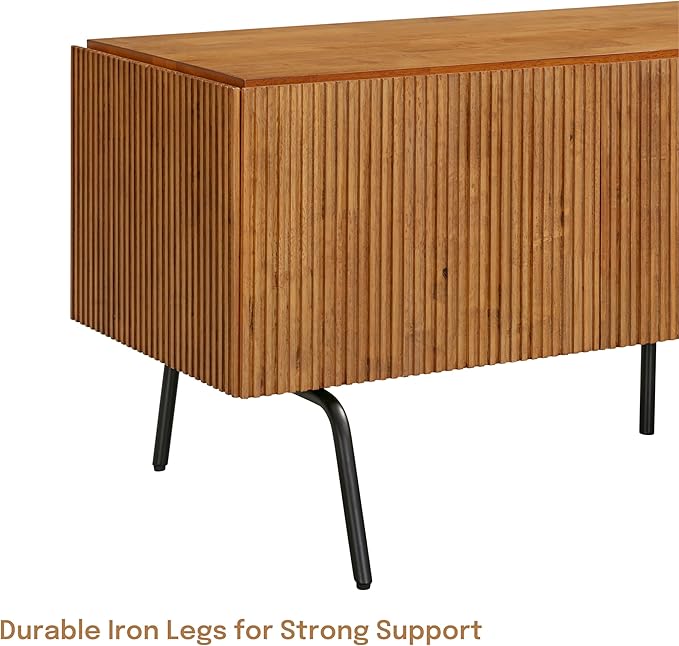 NTC Veil TV Stand with 3 Doors for TVs up to 60’’, Media Console with Vertical - Image 9