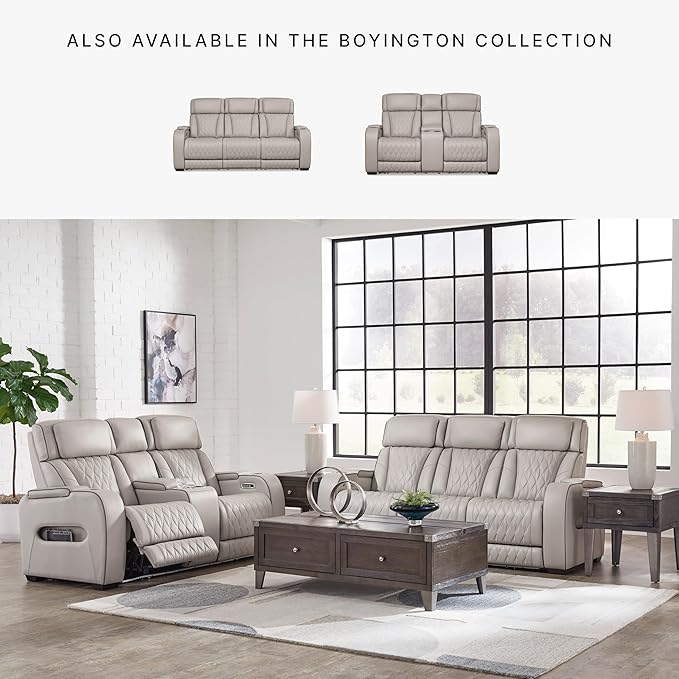 Signature Design by Ashley Boyington Contemporary Leather Match Power Reclining - Image 9