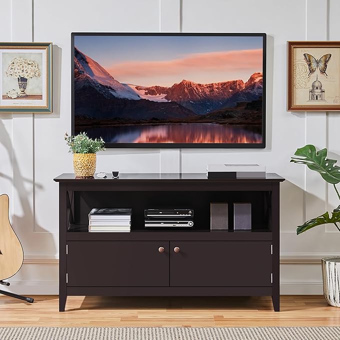 Yaheetech Wooden TV Stand for TVs Up to 48 inch, Media Entertainment Center - Image 2