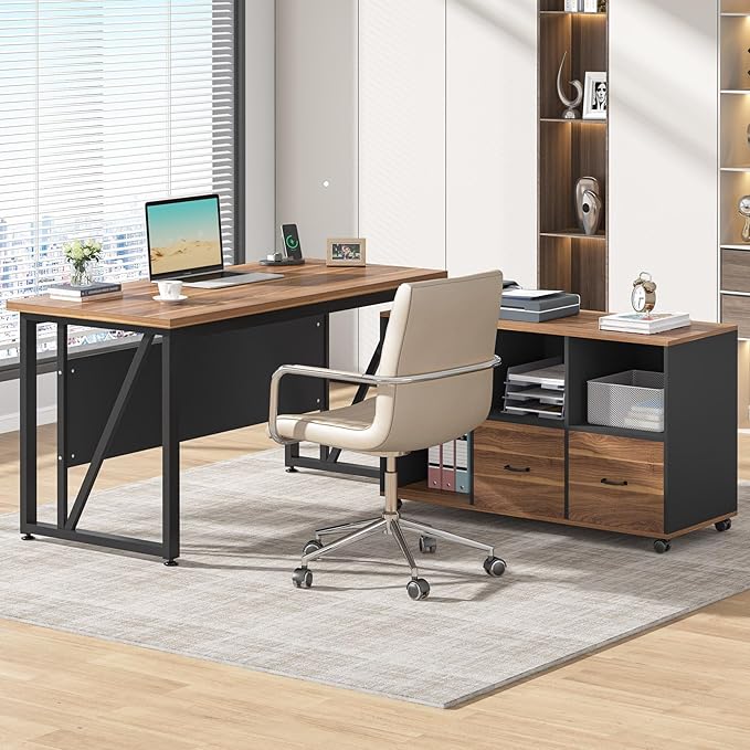Tribesigns 55-Inch Executive Computer Desk - Image 3