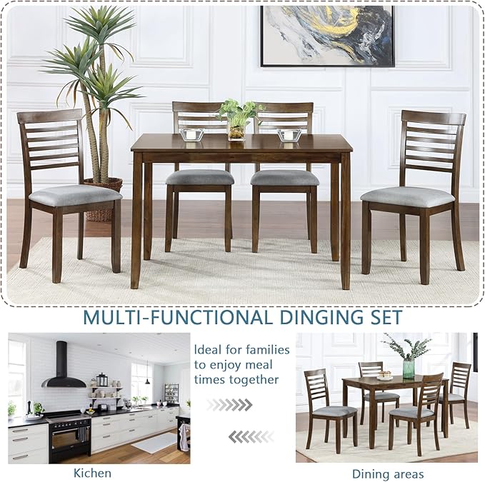 KEIKI 5-Piece Standard Height Dining Table Set - Image 4