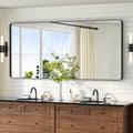 TETOTE Black Framed Mirrors for Bathroom 60 x 28 Metal Framed Bathroom Vanity by TETOTE