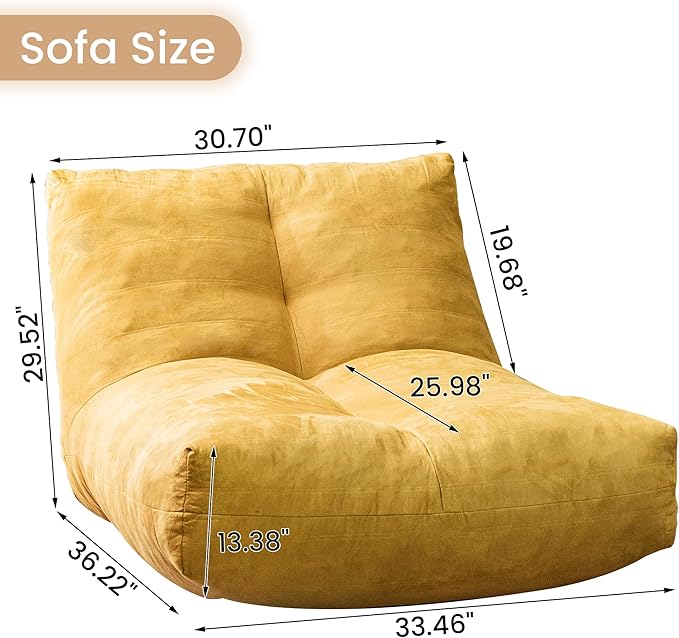 Bean Bag Chair Lazy Bean Bag Sofa, Floor Beanbag Chairs - Image 2