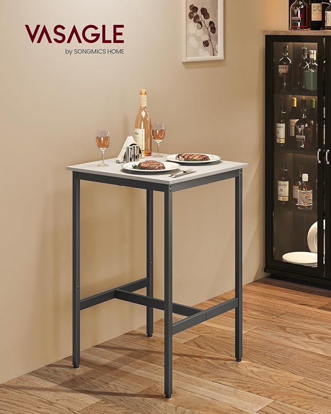 VASAGLE Bar Table, Small Kitchen Dining Table, High Top Pub Table, Height - Image 2
