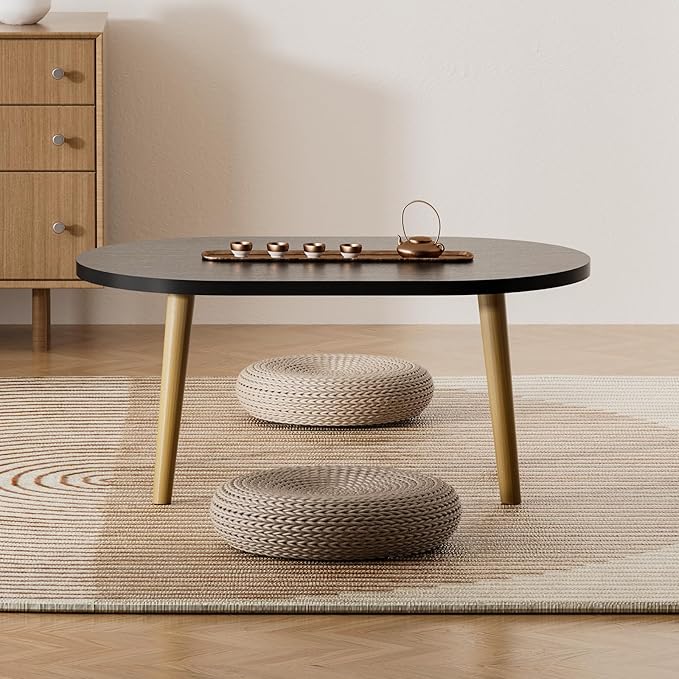 Small Coffee Table for Small Space, Low Table, Floor Table Desk for Sitting on - Image 8