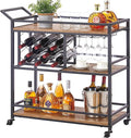 FATORRI Bar Cart for The Home, Rolling Wine Carts on Wheels by FATORRI