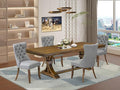LEDA5-AWA-27-5 Pieces Modern Dining Set Includes a Rectangle Kitchen Table and by LuxebyEastWestFurniture