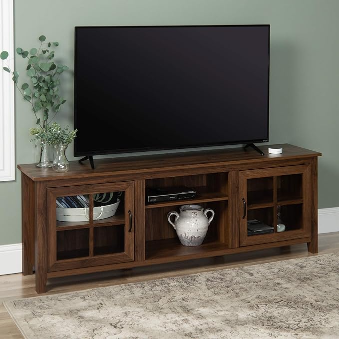 Walker Edison Portsmouth Classic 2 Glass Door TV Stand - Image 2