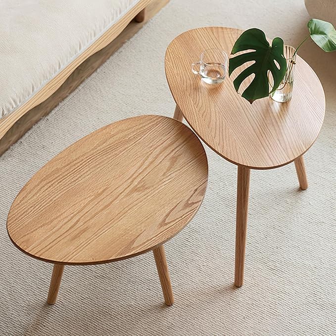 Small Oval Coffee Table, 33.5" Mid Century Modern Coffee Table - Image 5