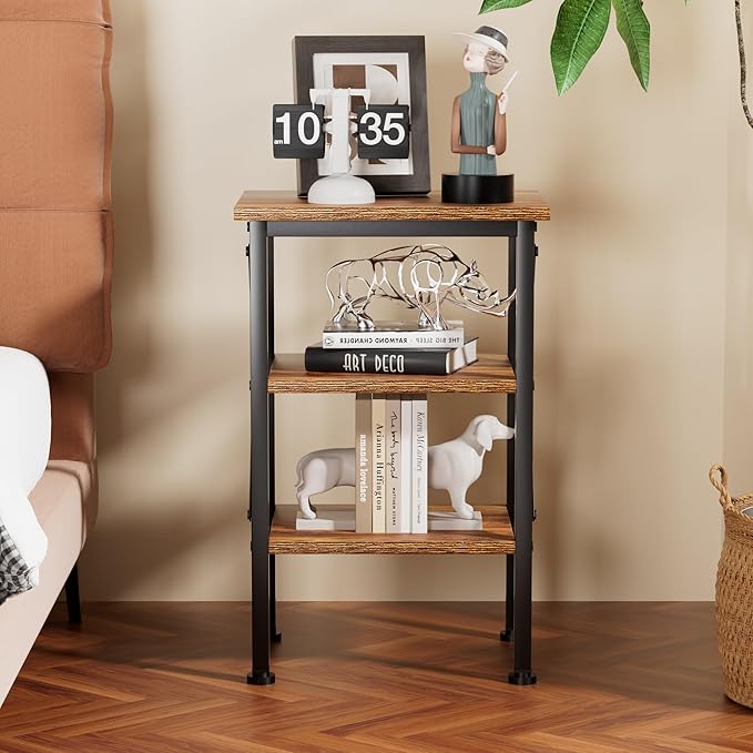 VECELO Modern Nightstands X-Design Side End Table Night Stand - Image 4