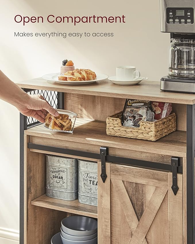 VASAGLE Buffet Cabinet, Coffee Bar Storage Cabinet, Sideboard - Image 9