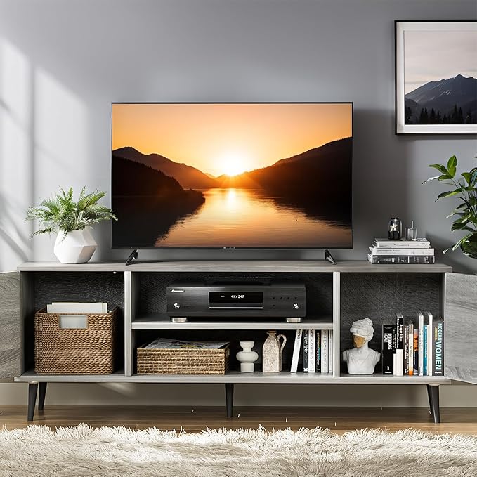 YESHOMY Modern TV Stand for 65" Television, Entertainment Center - Image 3