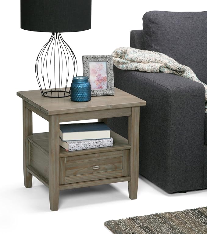 SIMPLIHOME Warm Shaker SOLID WOOD 20 inch Wide Rectangle Transitional End Side - Image 11