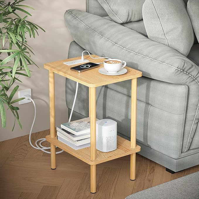 Apicizon 2 Tier End Table, Small Side Table - Image 2