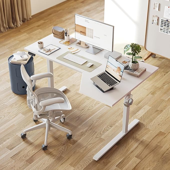 Agilestic Electric Standing Desk, L-Shaped 59 Inches Height Adjustable Desk - Image 7