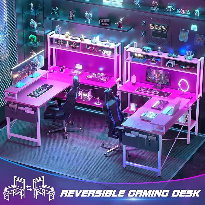 Aheaplus L Shaped Gaming Desk - Image 7