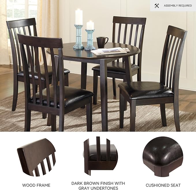 Signature Design by Ashley Hammis Rake Back Dining Room Chair, Dark Brown - Image 4