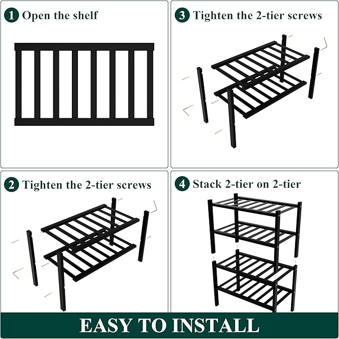 Smiry Shoe Rack, 4 Tier Small Bamboo Shoe Organizer, Stackable Free Standing - Image 6